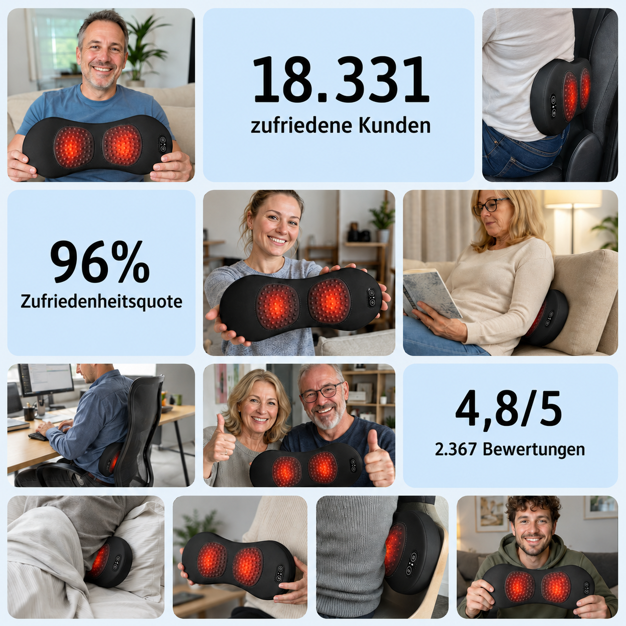 Orthopädisches Rückenmassagegerät - lindert Rückenbeschwerden und Ischias